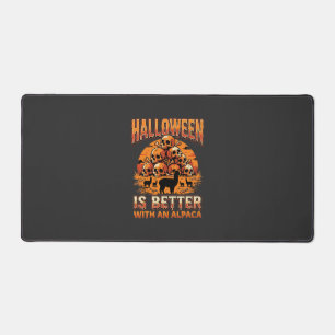 Halloween Alpaca Skull Pile Retro Horror Design Desk Mat