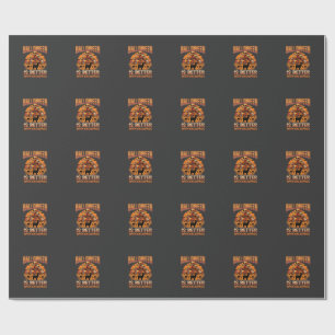 Halloween Alpaca Skull Pile Retro Horror Design Wrapping Paper