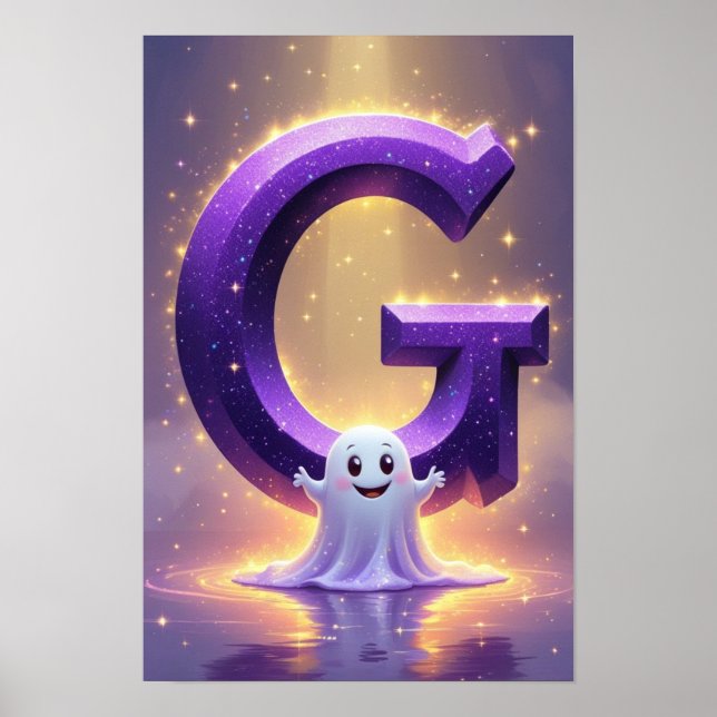 Halloween Alphabet Kids ABC Letter G Poster (Front)