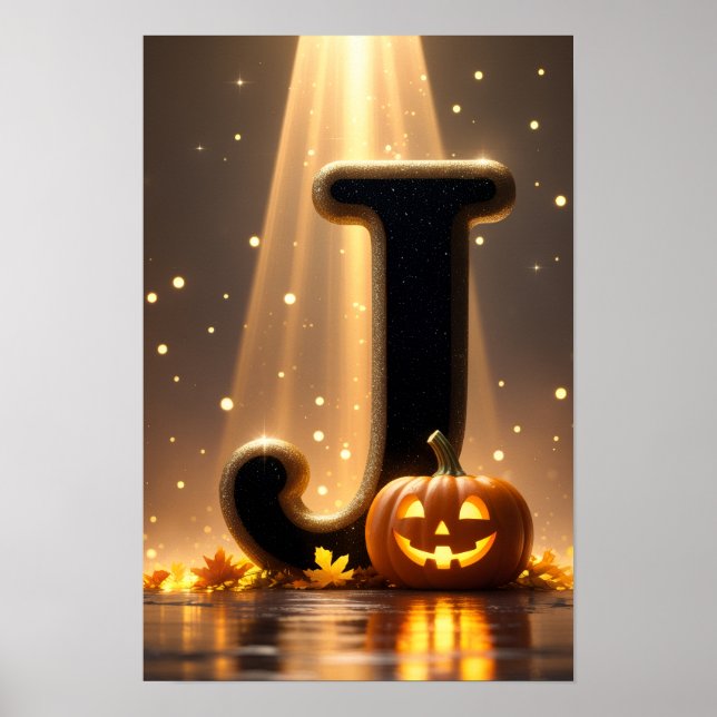 Halloween Alphabet Kids ABC Letter J Poster (Front)