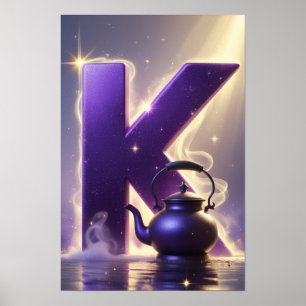 Halloween Alphabet Kids ABC Letter K Poster