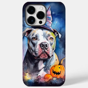 Halloween American Staffordshire With Pumpkins Case-Mate iPhone 14 Pro Max Case