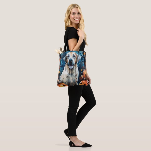 Halloween Anatolian Shepherd With Pumpkins Scary Tote Bag (On Model)