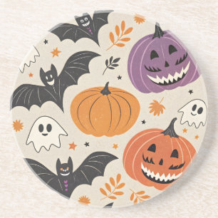 Halloween and autumn pattern   coaster