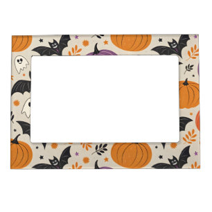 Halloween and autumn pattern   magnetic frame
