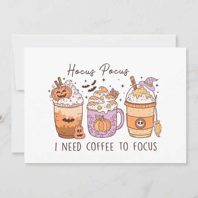 Halloween and Coffee Invitation (Front)