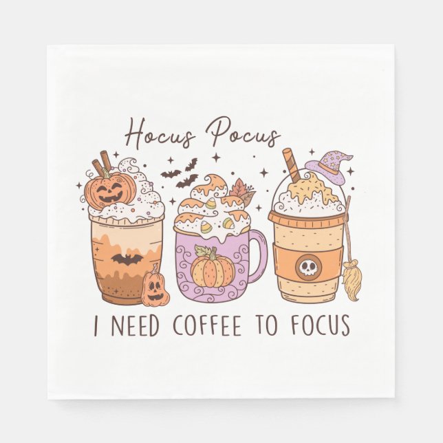 Halloween and Coffee Napkins (Front)