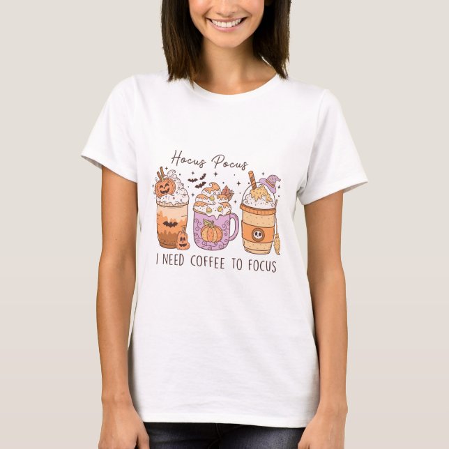 Halloween and Coffee T-Shirt (Front)