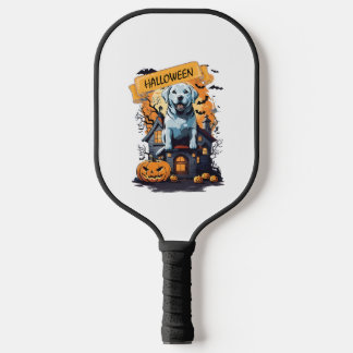 HALLOWEEN AND DOG PICKLEBALL PADDLE
