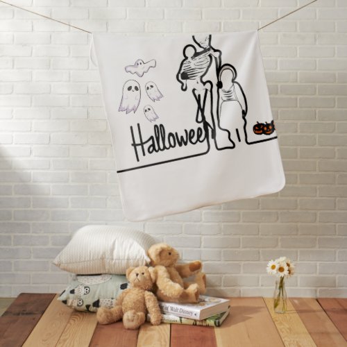 Halloween and Family  Baby Blanket