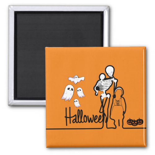 Halloween and Family  Magnet