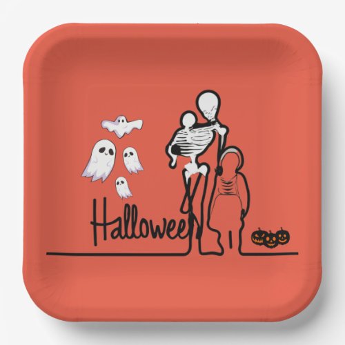 Halloween and Family  Paper Plates