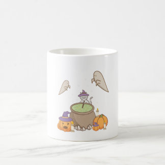 Halloween and the Witch Cat Coffee Mug
