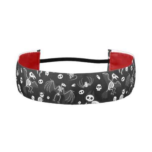 Halloween Animal Bats Dogs Cats Spiders Skeletons Athletic Headband