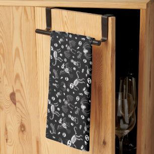 Halloween Animal Bats Dogs Cats Spiders Skeletons Kitchen Towel