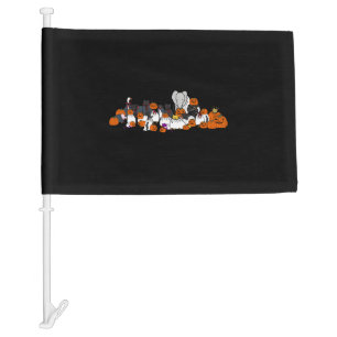 Halloween Animals And Horror Pumpkins Car Flag
