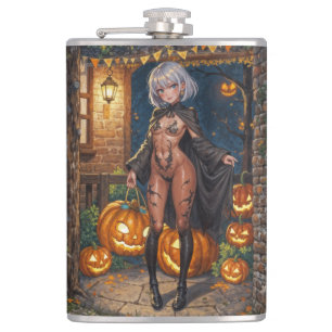 Halloween Anime Girl Trick or Treat Body Paint  Flask