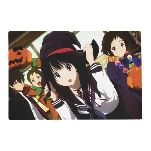 Halloween Anime School Girl Placemat
