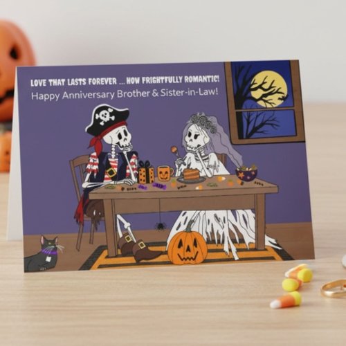 Halloween Anniversary Brother & Sister-in-Law Card