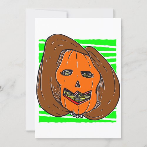 halloween anti Nancy Pelosi pumpkin monster Invitation