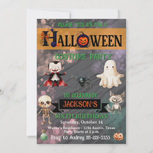 Halloween Any Age Birthday Party Invitation