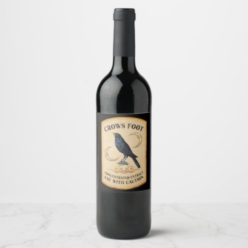 Halloween_Apothecary Crows Foot Wine Label