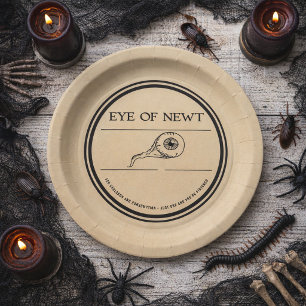 Halloween Apothecary Eye Of Newt Paper Plates