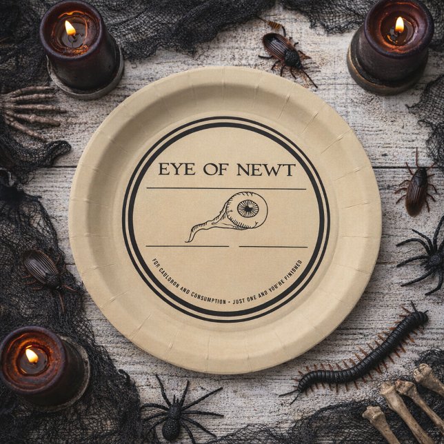 Halloween Apothecary Eye Of Newt Paper Plates (Creator Uploaded)