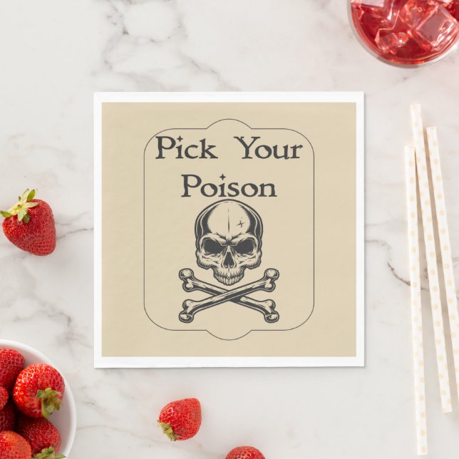 Halloween Apothecary Pick Your Poison Napkins (Insitu)