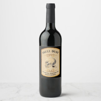 Halloween-Apothecary Skull Dust Wine Label