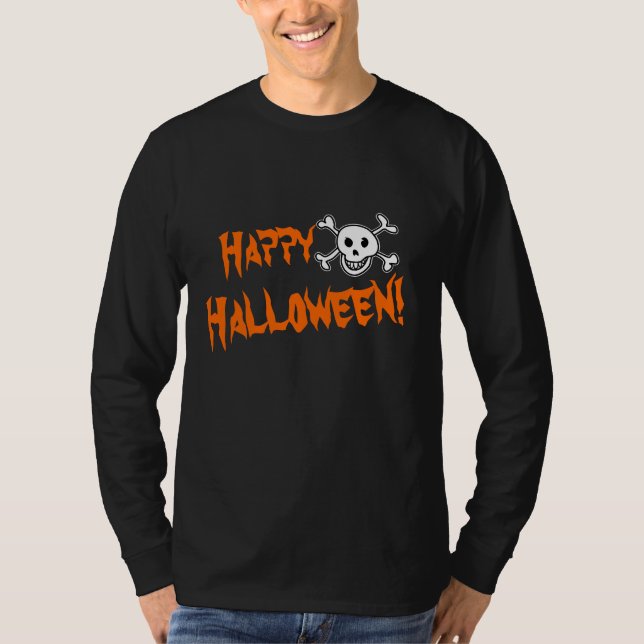 Halloween apparel for men | skull and bones T-Shirt (Front)