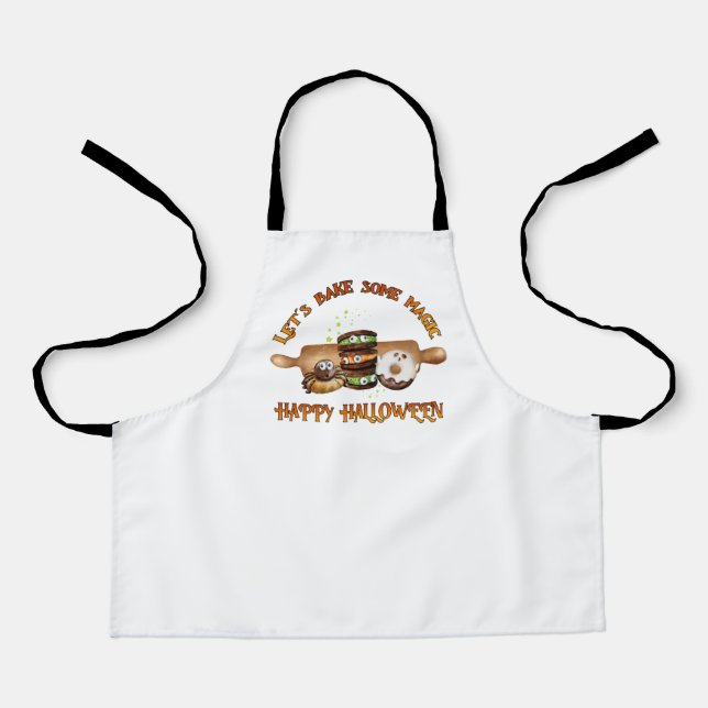 Halloween Apron For Kids Let's Bake Some Magic (Front)