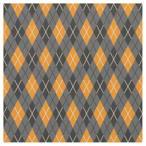 Halloween Argyle Pattern Fabric