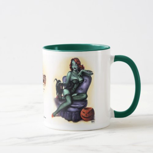 Halloween Art 10th anniversary Zombie Girl Pin Up Mug