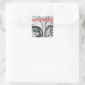 Halloween Art Collection Square Sticker
