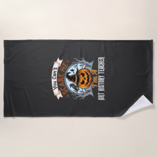 Halloween Art History Teacher Pumpkin Design Beach Towel