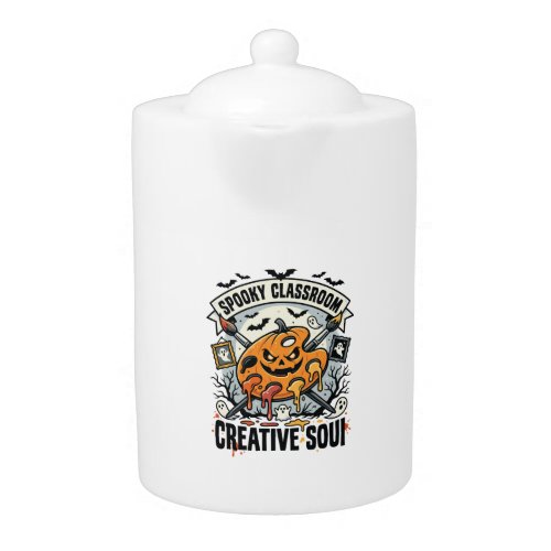 Halloween Art Teacher Spooky Classroom Teapot