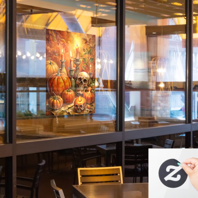 Halloween Art Window Cling (Restaurant Window)