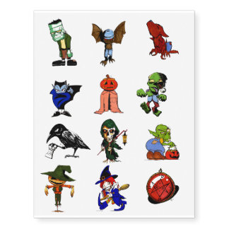 Halloween Assorted Temporary Tattoos