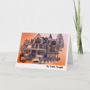 Halloween at Mary Tyler Moore's House Foil Greeting Card
