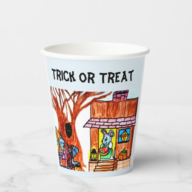 HALLOWEEN AT MS. MOUSE HOUSE  PAPER CUPS (Front)