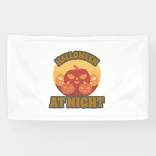 Halloween At Night Banner
