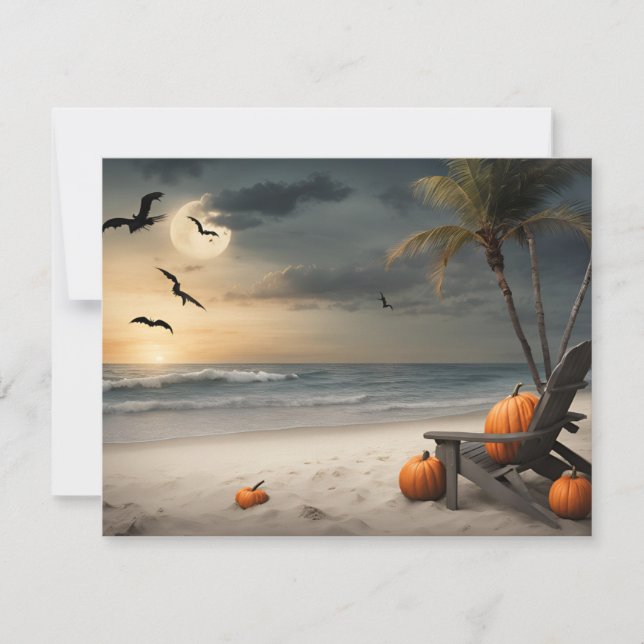 Halloween at the Beach - Blank Notecard (Front)