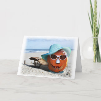 Halloween At The Beach Card