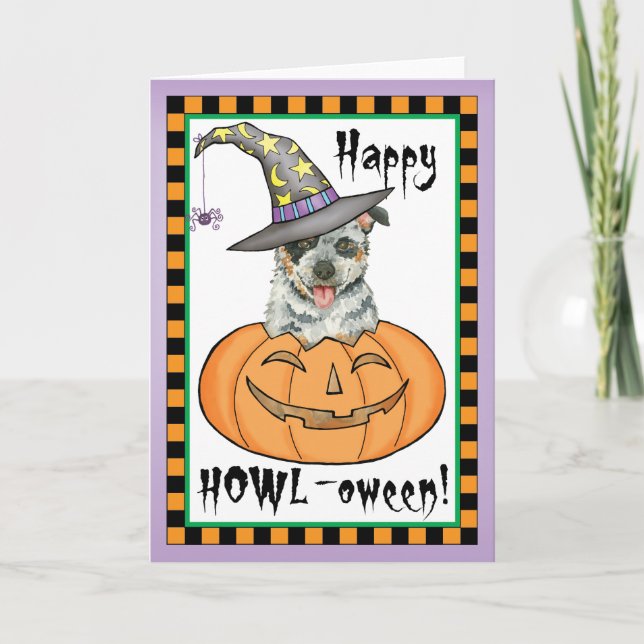 Halloween Australian Cattle Dog Invitation (Front)