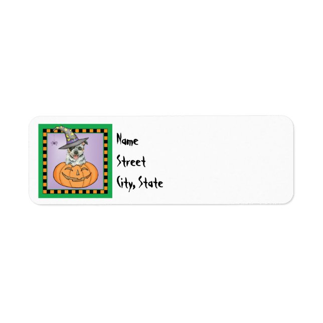 Halloween Australian Cattle Dog Label (Front)