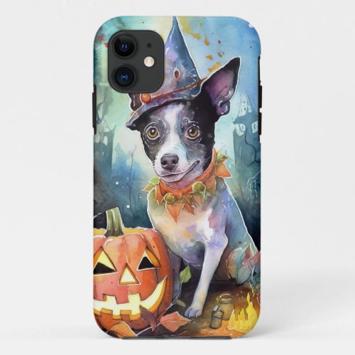 Halloween Australian Cattle With Pumpkins Scary iPhone 11 Case