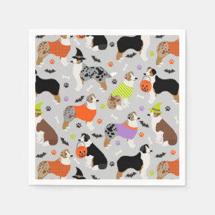 Halloween Australian Shepherd Napkins