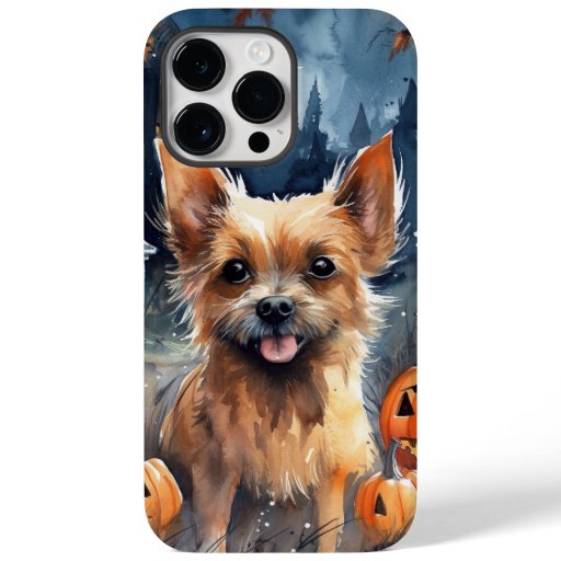 Halloween Australian Terrier With Pumpkins Scary  Case-Mate iPhone 14 Pro Max Case