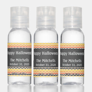 Halloween Autumn Chevron Fall Travel Bottle Set Hand Sanitizer